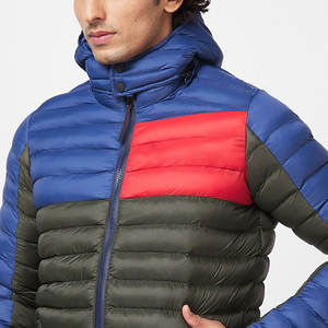 100% polyester matériel fait sur mesure à capuche couleur bloqué hommes vestes coupe-vent et séchage rapide couleur bloqué vestes - Product Image 6