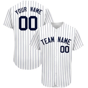 2025 maillot de Baseball personnalisé classique rayures verticales broderie Baseball chemise Softball jeu pratique uniforme hommes femme enfants - Product Image 2