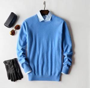 2025 Autumn Winter Cashmere Cotton Blended Thick Pullover Solid Men's Knitted Sweater Front Jersey <b>Jumper</b> Pull - Product Image 5