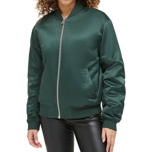 Premium High Quality Satin Green Bomber <b>Jacket</b> Women Men Unisex Casual Streetwear Flight <b>Pilot</b> <b>Jacket</b> Windbreaker Varsity Coat - Product Image 5