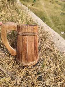 100% Natural Polished Wooden <b>Mug</b> for Beer Barware and Tabletop Customized Packing and Sale on <b>Cheap</b> Price with Love Style - Product Image 2