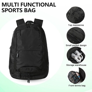 Custom Nylon Sports <b>Backpack</b> for Basketball Football Soccer-Large Capacity Travel Hiking Schoolbag with Reinforced Zippers - Product Image 2