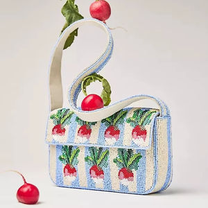 Bolso de Hombro Radish, Mini Bolso Bordado con Cuentas Artesanales, Moda Sostenible, Bolso de Mano para Mujeres y Niñas, Colección Resort y Verano - Product Image 1
