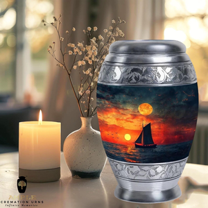 Urna de cremación de aluminio hecha a mano, urnas de cremación Premium, revestimiento Meena, diseño a prueba de fugas - Product Image 6