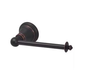 Organizador de baño de metal de la más alta calidad Soporte de papel tisú montado en la pared con acabado negro a un precio razonable - Product Image 1