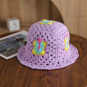 Sombrero de Pescador Estilo 2025, Casual, de Verano, Hecho a Mano con Crochet y Lazo Trenzado Colorido, Ideal para Viajes Cortos - Product Image 3