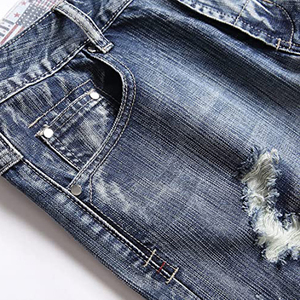 Short en jean de style nouveau pour hommes, jean en denim déchiré pour hommes, short en denim d'été respirant adoucissant pour garçons en détresse - Product Image 2