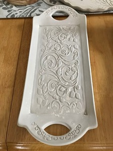 Bandeja de cerámica para servir, perfecta para reuniones familiares de Diwali con dulces, aperitivos y presentación decorativa - Product Image 6