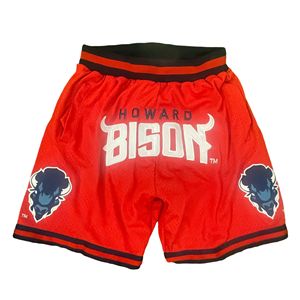 Short de gymnastique en maille respirante imprimé personnalisé pour hommes Collection Howard University de grande taille - Product Image 1