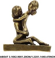 Décorations en laiton Art Statues artisanat ameublement de la maison ornement de table accessoires de bureau Couple sa femme petite amie saint-valentin