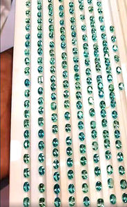 Lote de 202 Piezas de Apatita Azul Natural de 6x4mm, Facetada Ovalada, 94 Quilates, Venta Iroc, Gema Suelta de Alta Calidad, Corte Apatita, US$151 por Todo - Product Image 4