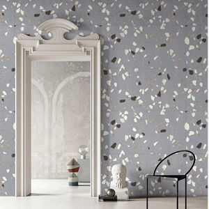 Carreaux de porcelaine émaillés à surface sculptée de style terrazzo fossile ALLIANZ - Product Image 1