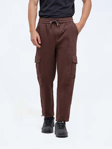 Pantalon de jogging vintage pour homme, en toile délavée, coton lourd, respirant, style baggy, cargo, cordon de serrage, collection streetwear - Product Image 2