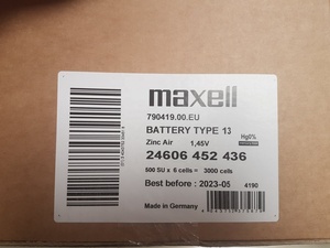 Batterie pour appareil auditif PR41 (312) 6BS Appareil auditif numérique Appareils auditifs pour la surdité Audifonos Produits de santé médicale Maxell - Product Image 5