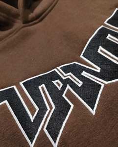 OEM <b>Oversized</b> <b>Fleece</b> <b>Hoodie</b> Heavyweight Cotton 350GSM Zipper 3D Puff Print Zip up <b>Hoodie</b> Custom Puff Printed Hoodies Hooded - Product Image 6