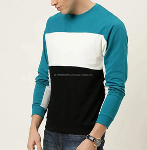 Haute qualité hommes décontracté imprimé sweat à manches longues pull épais col rond hiver broderie polaire tissu bouffée en gros - Product Image 2