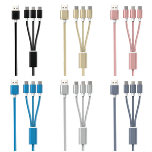 Logo personalizzato 3 in1 cavo di ricarica dati intrecciato in Nylon cavo veloce 1M 1.5M 2M cavo di ricarica multiuso <span class=keywords><strong>USB</strong></span> per stampante 3-in-1 veloce <span class=keywords><strong>USB</strong></span> - Product Image 5