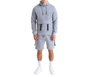 2026 Men's Summer Breathable Custom Printed Two-Piece Street Style <b>Set</b> in Polyester/Cotton 240GSM <b>Knitted</b> Fabric Seamless Fusing - Product Image 6