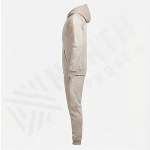 ชุดวอร์มออกกำลังกายผู้ชาย เสื้อฮู้ดแขนยาว กางเกงจ็อกเกอร์ ชุดวิ่ง ผ้าฟลีซระบายอากาศ  รับสั่งทำสีตามต้องการ - Product Image 3