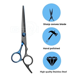 Professional New Style Right-Handed Medium Handle Lightweight Barber Scissors with Contrast Colors 4Cr13 Stainless Steel Blade - Product Image 3
