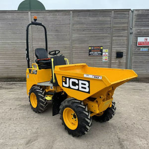 Mini-dumper JCB 1T-E jaune, chargeuse sur pneus compacte, équipement de transport pour chantier de construction - Product Image 1