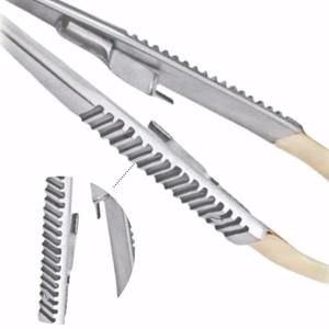 1 Pieza de Pinzas de Castroviejo Profesionales para Implantes Dentales, Cirugía y Ortodoncia, Porta Agujas, Alicates Manuales, Herramientas de Odontología - Product Image 3