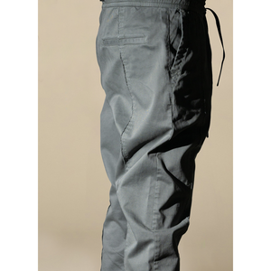 Made in Italy pantalones de marca privada para hombre de corte regular con cordón 98% algodón 2% EA para venta al por mayor - Product Image 3