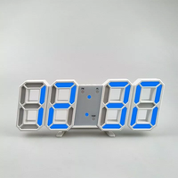 Vente directe d'usine moderne USB 3D LED réveil de bureau numérique pour cuisine chambre bureau horloge murale