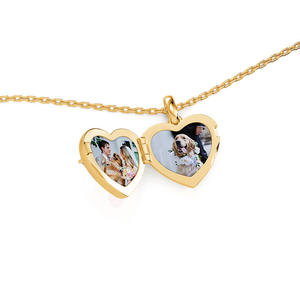 Collier personnalisé en acier inoxydable Jeulia avec pendentif cœur photo et empreinte de patte, pierre de naissance - Product Image 3