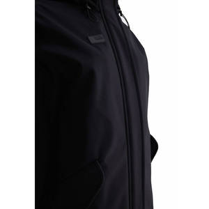 Chaqueta Softshell Negra con Capucha - Ropa de Abrigo Cortavientos para Otoño - Product Image 2