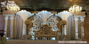 Decoración de Escenario de Recepción de Estilo Abierto del Sur de la India, Decoración de Escenario de Ceremonia de Anillo de Estilo Abierto para Bodas, Decoración de Escenario Abierto para Bodas de Sri Lanka, EE. UU. - Product Image 3