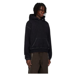 Diseño de lujo Logotipo personalizado Ropa de calle Peso pesado Loose Fit Drop Shoulder Diseño esencial Para hombres Sudadera con capucha en blanco - Product Image 6