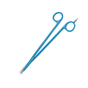 Tijeras eléctricas personalizadas, acero inoxidable alemán con revestimiento azul recto y hoja curva - Product Image 4