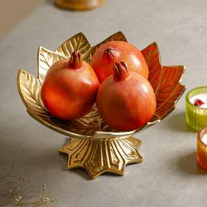 ขาตั้งชามผลไม้ตกแต่งโลหะสีทอง ของตกแต่งกลางโต๊ะอาหาร โต๊ะกาแฟ ของตกแต่งบ้านสำหรับเทศกาลต่างๆ - Product Image 6