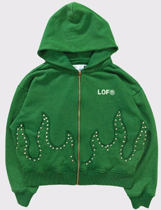 Custom 400 Gsm <b>Mens</b> Full Rhinestone Hoodie Acid Wash Oversized Pullover Dtg Printing Boxy Fit <b>Men</b> Distressed Hoodie - Product Image 2