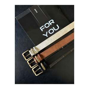 Ceinture pour femme à 3 boucles, ceinture pour pantalon, ceinture pour veste, ceinture pour robe, ceinture pour chemise - Noir-brun-beige-antique - Product Image 4