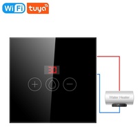 Interrupteur intelligent pour chauffe-eau 20Amp Affichage LCD du temps UK/EU 86mm Zigbee pour la commande de l'application Smart Life Alexa/Siri/Google