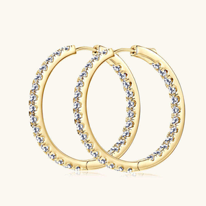 Boucles d'oreilles en argent sterling 925 avec diamants, bijoux élégants et intemporels de haute qualité pour femmes et filles - Product Image 1