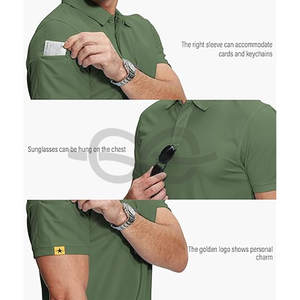 Vente en gros Polo coupe ajustée pour hommes et femmes Polo de golf en polyester brodé de logo personnalisé unisexe confortable et élégant - Product Image 2