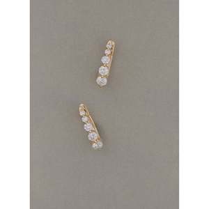 Diamond Graduated <b>Huggie</b> Earrings - Product Image 3