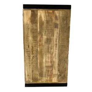 Mesa de centro moderna de madera maciza de mango, color negro natural, muebles para el hogar, 120x55x45cm - Product Image 3