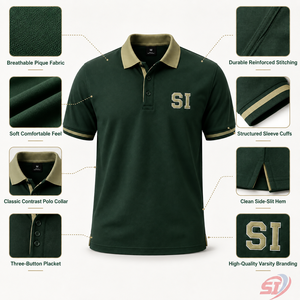 Fabricante de Camisetas Polo Bordadas Personalizadas, Cuello en Contraste, Manga Corta, Estilo Casual de Negocios, Uniforme Corporativo, OEM, Venta al Por Mayor - Product Image 4