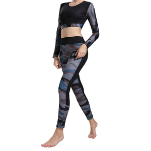 Marque privée personnalisée, ensemble de yoga sans couture, vêtements de sport pour femmes, vêtements de gym deux pièces, tenue de fitness avec pantalon et soutien-gorge, fournisseur en gros - Product Image 1