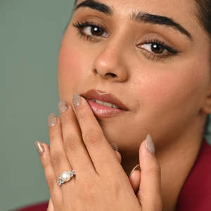 Anillos de Plata de Ley 925 de Primera Calidad para Mujer, Corte Marquesa, Diamante, Perla, Baño de Rodio, Anillo para Hombre, Joyería con Incrustaciones - Product Image 3