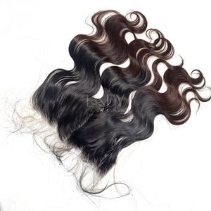 Paquetes de color de punta ondulada de cuerpo de cabello crudo de alta calidad con frontal y paquetes para hacer pelucas - Product Image 1