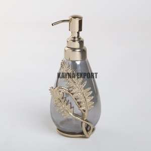 เครื่องจ่ายสบู่เหลวสำหรับทำความสะอาดมือทำจากโลหะใหม่ของใช้ในห้องน้ำและบ้านโรงแรมโต๊ะเครื่องแป้งสีเงินสำเร็จรูปสำหรับตกแต่งเคาน์เตอร์ - Product Image 4