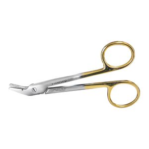 Ciseaux pour couronnes dentaires, ciseaux chirurgicaux médicaux, instrument de coupe de fil de ligature, outil 12,5 cm en acier inoxydable, tête droite et incurvée - Product Image 1