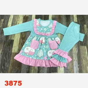 RTS Arbres de Noël Père Noël Filles Vêtements Ensembles Enfants Jupes Pantalons Bébé Bulle Barboteuses Soeur Allumettes Bébé Boutique Vêtements - Product Image 1