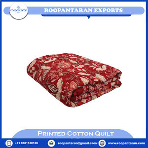 Latest India Vintage Design 100% Organic Cotton <b>Quilt</b> Hand Block Printed Kantha Baby <b>Quilt</b> with Polyester Filling Low Price Sale - Product Image 2