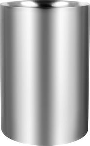 ถังน้ำแข็งสแตนเลสสีดำหรูหราพร้อมฝาปิดและที่จับตู้แช่ไวน์และแชมเปญขนาด22X22X21ซม. 450ก. - Product Image 2